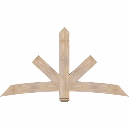 Ekena Millwork Alberta Smooth Timber Gable Bracket, Douglas Fir, 72"W x 39"H x 3 1/2"D x 5 1/2"F, 13/12 Pitch GBW072X39X0406ALB00SDF